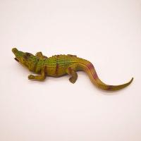 黄色款鳄鱼 仿真鳄鱼静态模型玩具 软胶发声小鳄鱼塑胶吓人摆件仿真儿童礼物