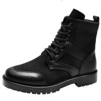 302网面款 38 夏季网鞋男潮流马丁靴超轻户外高帮休闲鞋春秋防滑休闲劳保工装鞋