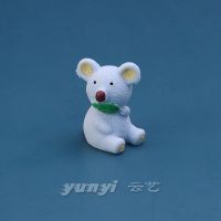 捂嘴巴树袋熊 萌萌哒仿真迷你树袋熊 考拉卡通公仔静态模型 微景观儿童趣味摆件