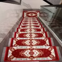 红色1号图(长方形) 定做(联系客服) 欧式楼梯踏步垫 地垫地毯 家用防滑旋转楼梯台阶贴免胶自粘踏步贴