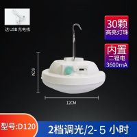 D120电池3600毫安+充电器 超亮充电灯节能户外夜市摆地摊无线照明灯泡家用停电应急磁铁仓库