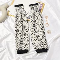 小豹纹黑色 XXL 天热套胳膊的袖子宽松大码胖人冰袖加肥防晒手袖套粗手臂不勒2xxl