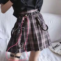 [黑色脚环]单拍 腰带女ins链条辣妹装饰朋克背带腰链裤链子配饰jk裙子饰品裙皮带