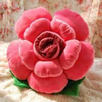 西瓜红 连叶子50cm左右 卡通大号创意玫瑰花瓣抱枕 花朵毛绒玩具花型沙发坐垫靠垫布娃