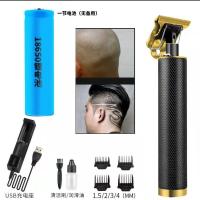 黑金磨砂款 入门级塑料裸机(无电池无配件) 理发器电推剪家用剃光头专用神器油头雕刻推子剃头发廊自助