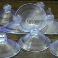 强力婚车吸盘50个装 婚车装饰PVC强力透明真空吸盘穿孔橡胶4cm玻璃橱窗挂钩50个装