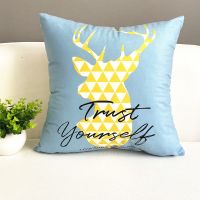 北欧001 双面40x40(没有枕芯) 北欧抱枕黄色宿舍午睡靠垫沙发客厅靠枕几何飘窗潮