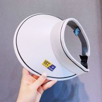 白色升级版[] 适合头围:54-63cm 晚晚同款遮阳帽韩国女U空顶帽子V防紫外线UPF50+防晒夏户外太阳帽