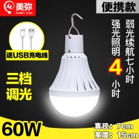 60瓦USB充电线-强光4小时 充电灯泡夜市摆摊灯地摊USB灯超亮家用停电应急节能户外无线LED灯