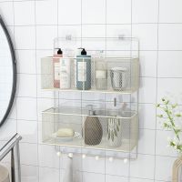 盐白茶 密网单层无钩*赠2无痕贴+2个无痕钉 床头置物架墙上收纳学生宿舍神器好物寝室上铺挂篮免打孔挂墙壁挂