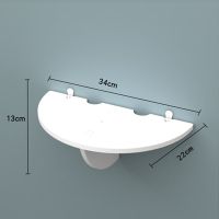 34半圆加厚款 无痕钉款[适合普通水泥墙面] 投影仪支架路由器机顶盒摄像头置物架房间墙上壁挂装饰搁板免打孔