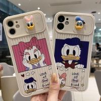 推拉镜头-条纹唐老鸭(单壳) 苹果11pro 卡通黛西苹果13手机壳iPhone11/12promax推拉镜头x/xr全