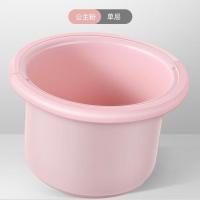 [体验款]少女粉(单层) 三层夹棉保温泡脚桶按摩足浴盆塑料洗脚盆家用洗脚桶宿舍泡脚神器