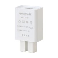 1.2A白色 电动车手机充电器快充36V48V60V72伏电瓶通用usb车载充转换器插头