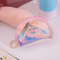 三角形-微笑 三角形30g 四方形33g 韩版ins少女心入油流沙零钱包镭射炫彩拉链收纳包迷你可爱小钱包