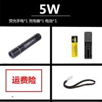 5W 5w大功率紫外线手电筒荧光剂检测笔玉石钱币人民币验钞专用紫光灯