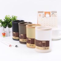 橙子随机颜色笔筒 一个笔筒 亚克力笔筒收纳盒桌面化妆刷收纳筒大容量学生笔盒ins学校高颜值