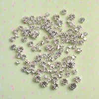 3-8MM白色小钻200颗 玻璃手缝钻衣服鞋子爪钻服饰DIY水钻婚妙秀禾闪钻亮片贴
