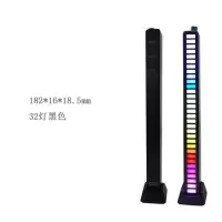 尊贵黑32灯插电款 汽车声控拾音节奏灯车载氛围灯桌面创意音乐LED频谱节奏灯RGB气氛