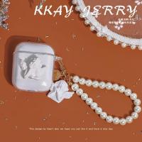 天使+挂珍珠天使 苹果1 2代透D ins冷淡风可爱天使airPods保护套苹果2/3代耳机壳Pro珍珠挂件三代