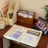 米色平板收纳包 ins简约电脑包帆布包平板电脑包大容量实用学生书本资料收纳宿舍