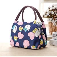 单拉KTM猫 加厚手提包防水牛津便当包妈咪包女午餐包饭盒袋小布包手拎包小包