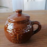 1斤装(盖子有槽口)图片款带盐字 老式盐罐耐高温加厚带盖家用中式土陶辣子油猪油罐厨房干货储物罐