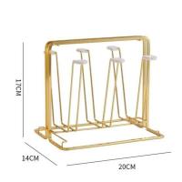 金色杯架 无底盘[送胶套] 杯架沥水架家用客厅挂杯子收纳置物架创意托盘放玻璃水杯架子套装