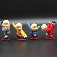 D款 可爱功夫小和尚摆件禅意客厅办公室卧室家居装饰品工艺品佛系摆设