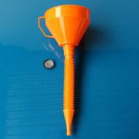 桔色 [大手柄款]口径16cm 加硬 带滤网加厚机油塑料大漏斗带28cm加长管汽车加油漏斗PP漏斗160MM