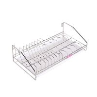 304不锈钢无筷笼(质保10年) 可放8碗8盘 普乐玛304不锈钢碗架挂壁挂式碗盘沥水架单层碗盘架餐具墙壁物架