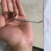 银色 5cm 10个 1.5卡口 普通款4厘粗 方管挂钩超市横杆展示架袜子手机配件横梁挂钩加粗饰品货架单线钩