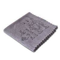 加厚灰色一条_随机发一个坏的 加厚茶巾吸水茶布功夫茶具毛巾茶桌布抹布茶席茶台茶垫配件禅意