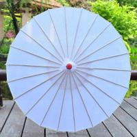 空白diy竹竿款82cm 伞面直径82CM成人款(大号) 熙家舞蹈伞汉服伞COS道具伞旗袍走秀伞古典吊顶装饰伞绸布工艺伞