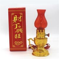 插电款-吉祥灯泡调光灯_ 结婚婚庆塑料插电煤油灯长明灯电供灯电蜡烛电烛台招财防风无烟