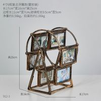 25CM4寸雕纹摩天轮相框 创意北欧室内摩天轮摆件装饰家居客厅摆饰房间相框小摆设饰品礼物