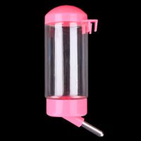 简易型-粉色 猫咪小狗狗兔子喂水器悬挂式水壶自动喂水瓶挂笼宠物碗挂式饮水器