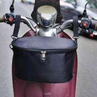 优先发[收藏店铺] 黑色[挂包内隔层] 电动车挂物包电瓶自行车置物储物兜收纳前置小挂包大容量手机袋子