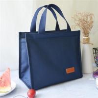 深蓝色 浩古保温饭盒袋防水防油手提袋便当包便当袋ins饭盒包手提包铝