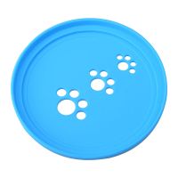 蓝色 狗狗飞盘宠物户外互动玩具大型犬训练神器硅胶飞盘耐咬边牧金毛