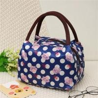 6800花朵点点 牛津布小布包手提妈咪小包饭盒袋便当包带饭包妈妈小包拎包休闲