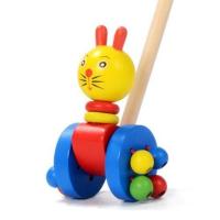 小猫推车 拖拉玩具车儿童拉线拉着走的玩具宝宝手拉拉绳小狗拉线拉车学步车