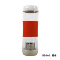 820TGR桔色570塑料杯 乐扣乐扣LOCK水杯过滤网茶杯 泡茶塑料杯子 密封防漏HLC820/570ml