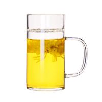 300直月牙杯 月牙杯耐热玻璃过滤分茶器加厚公道杯绿茶泡茶杯漏一体办公沏茶杯