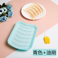 青色 辣椒模具[送油刷] 辣椒香肠模具宝宝辅食模具儿童硅胶模具火腿肠蒸糕可蒸耐高温