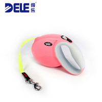 灵动款粉色 S-4米绳建议20kg以内 得乐狗狗牵引绳自动伸缩狗绳小型中型犬大型犬狗链泰迪金毛宠物溜狗绳子狗狗用品