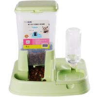 绿色 宠物自动喂食器猫粮盆喂猫器二合一猫咪饮水机投食喂水一体双碗