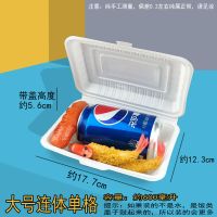 (大号单格/试用装)100个 一次性餐盒两格饭盒三格外卖打包盒双格肠粉单格盒子环保塑料连体