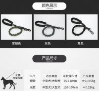 黑色 短款(75-110厘米) 大型犬 牵引绳马犬狗链子金毛德牧柯基犬遛狗绳防爆冲 牵狗绳萨摩