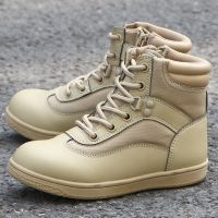 童鞋沙色 28 夏季户外童鞋透气儿童靴子男女亲子鞋作战靴战术靴防滑登山靴